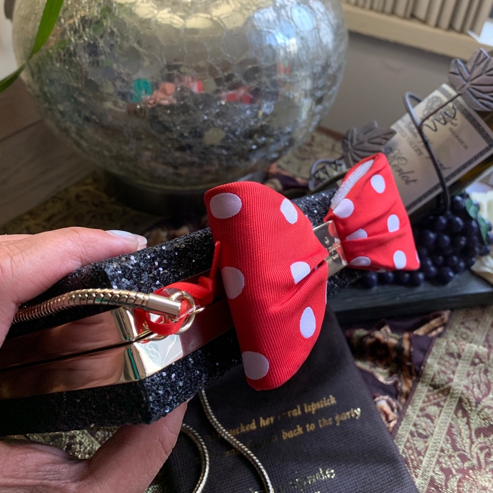RARE🔥Authentic KATE SPADE Minnie Mousse glitter box Crosby - Picture 10 of 16